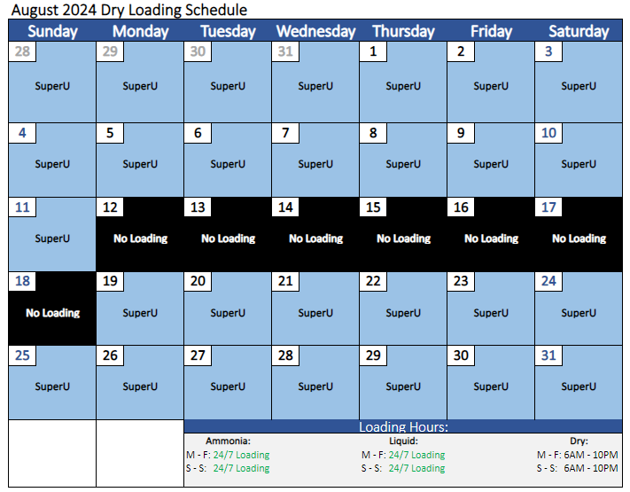 Koch Fertilizer Canada, ULC | Scheduling and Booking Website